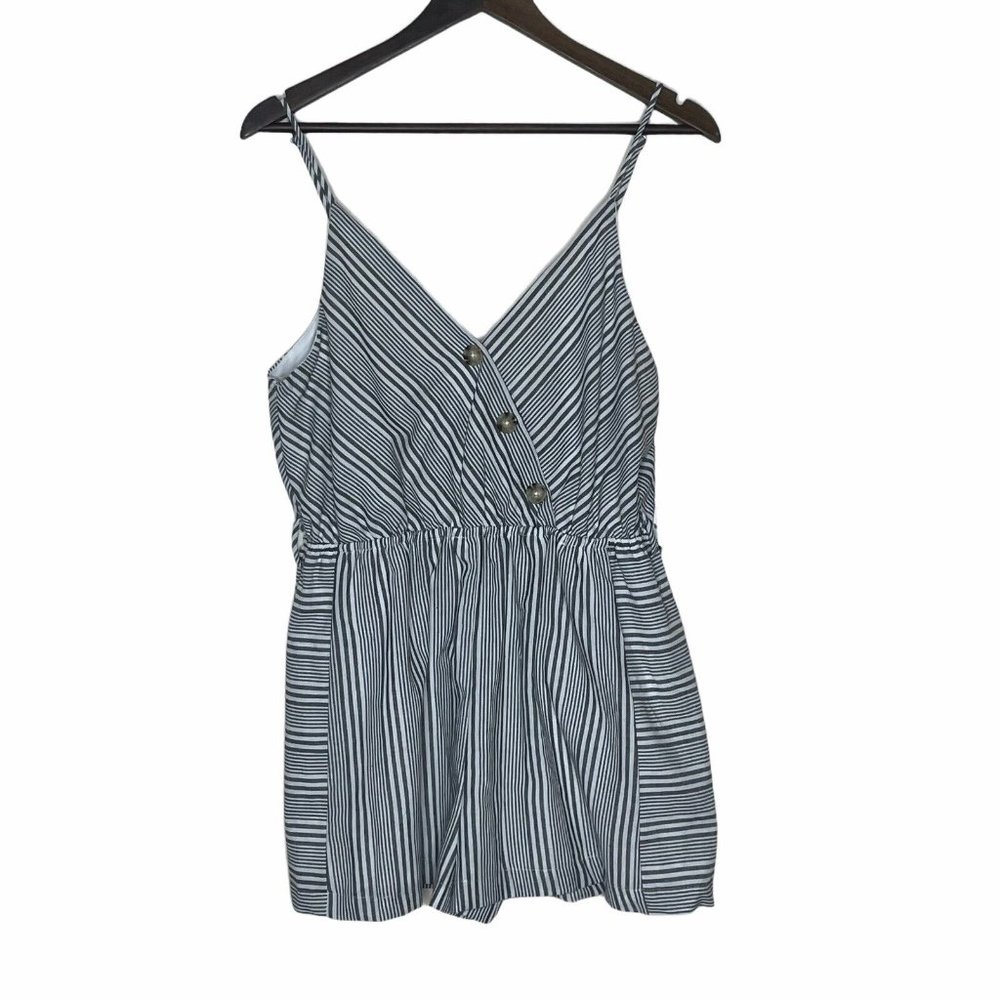 Purple Snow sz large striped jumpsuit romper playsuit new